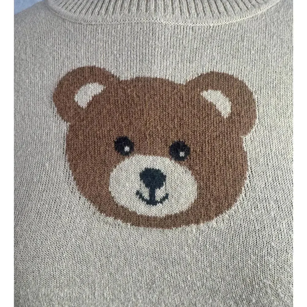 Amy Byer Teddy Bear Sweater | Cozy Knit Pullover | XL | Soft Kawaii Cottagecore - Picture 6 of 7